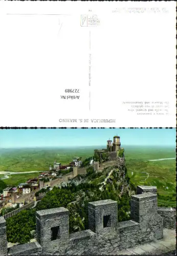 727989 San Marino Repubblica di S. Marino Le mura e panorama Die Mauern u. Gesamtansicht