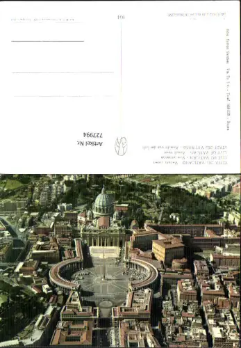 727994 Fliegeraufnahme Vatikan Vaticano Citta del Vaticano Veduta aerea