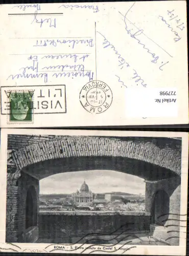 727998 Vatikan Vaticano Roma Rom S. Pietro veduto da Castel S. Angelo