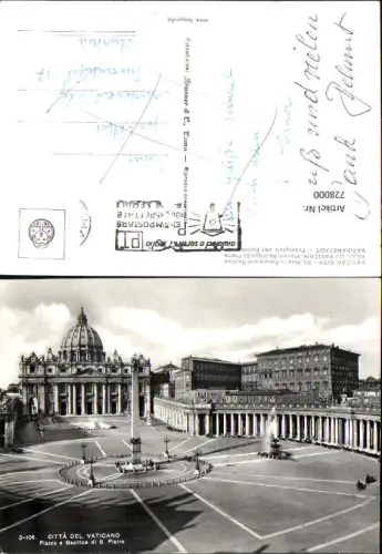 728000 Vatikan Vaticano Citta del Vaticano Piazza e Basilica di S. Pietro