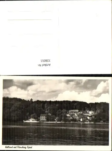 728011 Foto AK Kollund ved Flensborg Fjord Schiff Dampfer Denmark