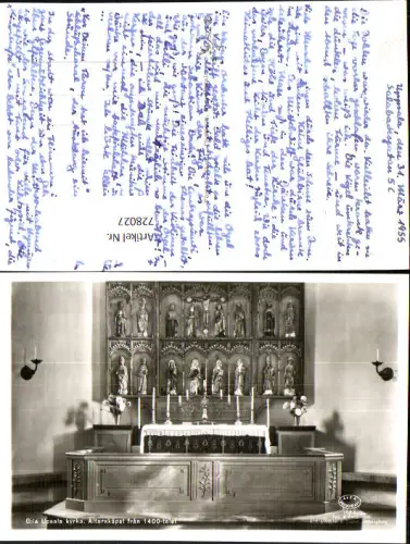 728027 Foto AK Upsala kyrka Altarskapet fran 1400 talet Kirche Altar Sweden