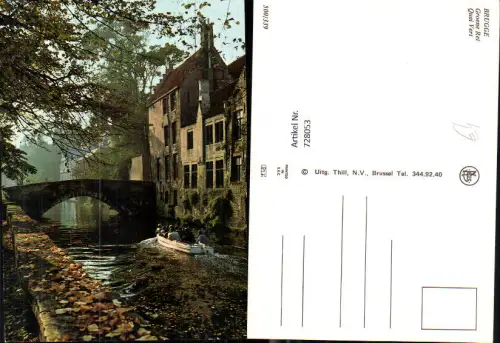 728053 Brugge Groene Rei Quai Vert Brügge Boot Belgium