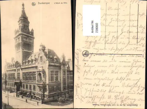 728060 Dunkerque L Hotel de Ville France