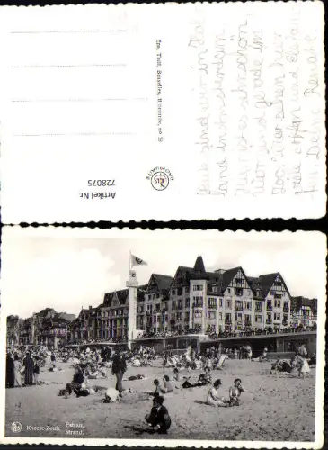 728075 Knocke-Zoute Estran Strand Strandleben Belgium