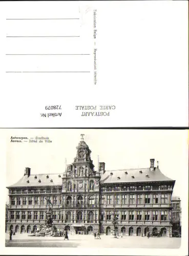 728079 Antwerpen Stadhuis Anvers Hotel de Ville Belgium