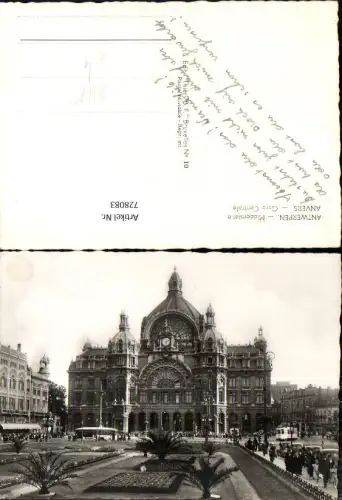 728083 Foto AK Antwerpen Middenstatie Anvers Gare Centrale Bahnhof Belgium