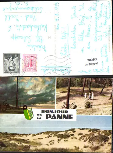 728086 Mehrbild AK Bonjour de la Panne Strand Küste Belgium