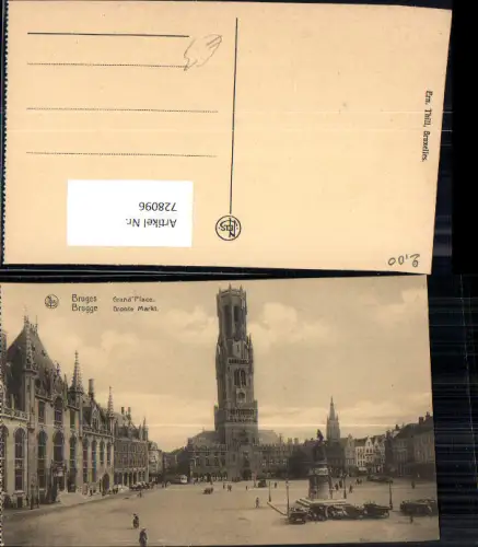728096 Bruges Brugge Brügge Grand Place Groote Markt Belgium