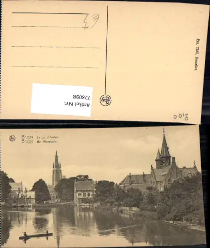728098 Bruges Brugge Brügge Le Lac d Amour Het Minnewater Belgium