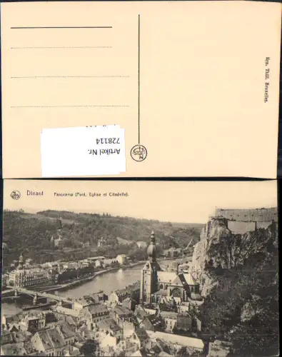 728114 Dinant Panorama Pont Eglise et Citadelle Belgium