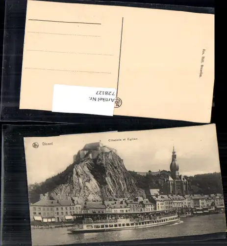 728127 Dinant Citadelle et Eglise Schiff Belgium