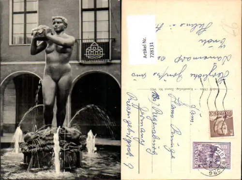 728131 Sonderborg Frau Akt Brunnen Sonderburg Denmark