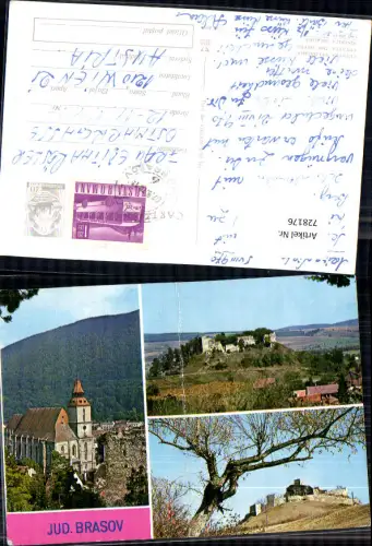 728176 Mehrbild AK Jud. Brasov Cetatea Feldioara Cetatea Din Rupea Biserica Neagra Romania