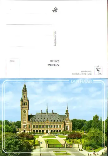 728188 Den Haag Holland Vredespaleis Nederlands