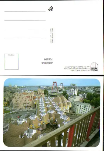 728190 Rotterdam Holland Panorama van de boomwoningen aan De Blaak Nederlands