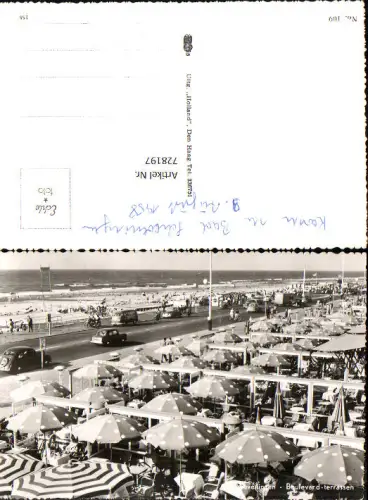 728197 Foto AK Scheveningen Boulevard-terrassen VW Bus Nederlands
