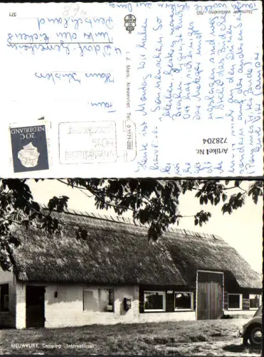 728204 Foto AK Nieuwvliet Camping International Reetdachhaus Nederlands