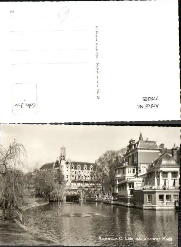 728205 Foto AK Amsterdam C. Lido met American Hotel Nederlands