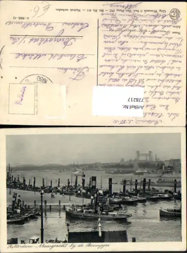 728217 Rotterdam Maasgezicht bij de Roompyes Hafen Schiffe Nederlands