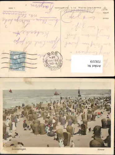 728229 Scheveningen Strand Strandleben 1924 Nederlands