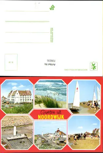 728235 Mehrbild AK Groeten uit Noordwijk Leuchtturm Segelboote Pferde Nederlands