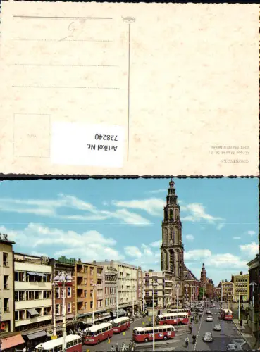728240 Groningen Grote Markt N.Z. met Martinitoren Nederlands