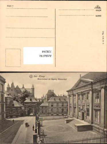 728244 Den Haag Mauritshuis en Ingang Binnenhof Nederlands