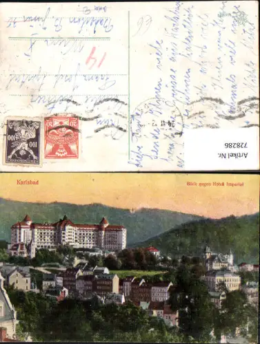 728286 Karlsbad Blick geg. Hotel Imperial Karlovy Vary Czech Republic