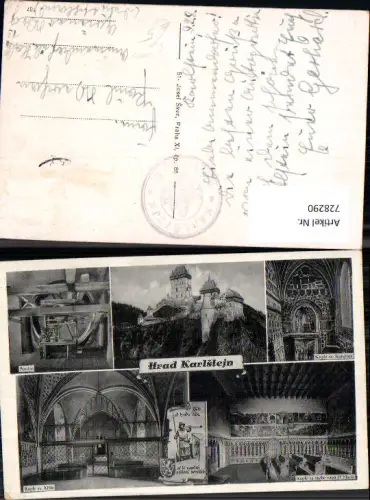 728290 Mehrbild AK Hrad Karlstein Studna Kaple sv. Krize Czech Republic