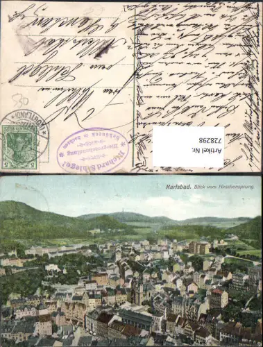 728298 Karlsbad Karlovy Vary Blick vom Hirschensprung Czech Republic