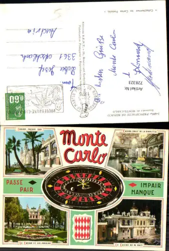 728323 Mehrbild AK Principaute de Monaco Souvenir de Monte Carlo Casino Monaco