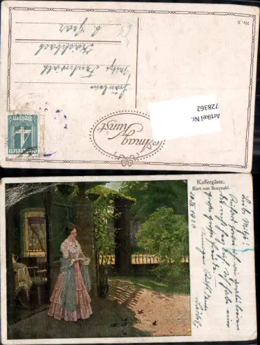 728362 Künstler AK Kurt von Rozynski Frau Kleid gel. Kroisbach Graz