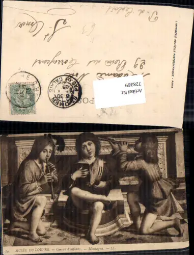 728369 Künstler AK Musee du Louvre Montagna Flöte