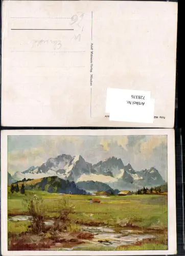 728376 Künstler AK Fritz Müller Schwaben Wetterstein Ehrwald Tirol Mittenwald