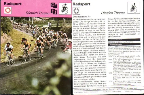 728461 Radsport Dietrich Thurau Radrennfahrer Radrennen