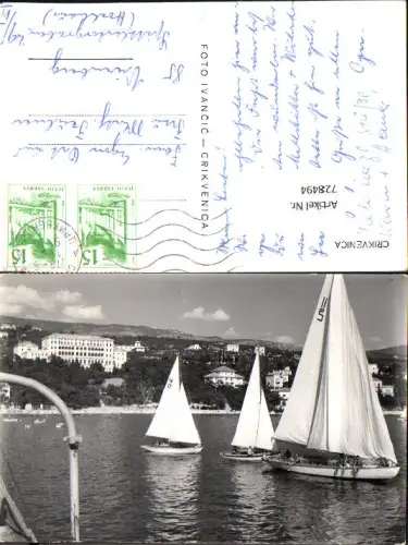 728494 Foto AK Crikvenica Segelboote Boote Küste Croatia