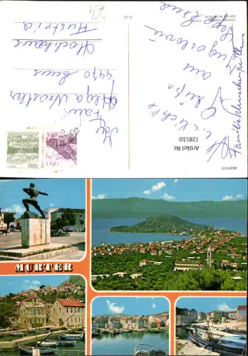 728510 Mehrbild AK Murter Küste Hafen Statue Croatia