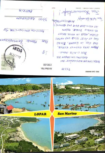 728530 Mehrbild AK Rab San Marino Lopar Luftbild Strandleben Croatia