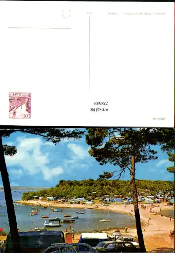 728539 Medulin Küste Zelten Camping Boote Strandleben Croatia