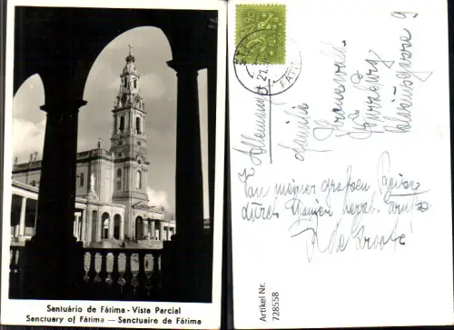 728558 Foto AK Santuario de Fatima Vista Parcial Kirche Religion Portugal