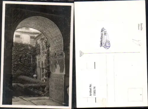 728574 Foto AK Sevilla Alkazar Spain