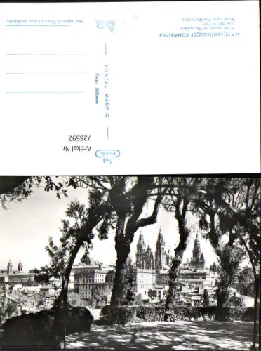 728592 Foto AK Santiago de Compostela Vista desde la Herradura Spain