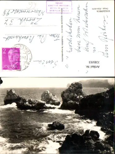 728593 Foto AK Mallorca Deya Deja Elsodols Küste Felsen Spain
