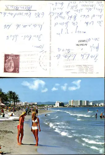 728597 Ibiza Baleares Playa den Bossa Strand Strandleben Spain