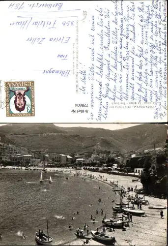 728604 Costa Brava Portbou Port Bou La playa Strand Boote Spain