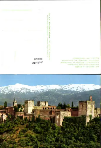 728629 Granada Alhambra Vista general Alhambra y Sierra Nevada Spain