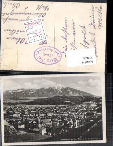 728655 Innsbruck Stadt gel Bürgermeister Oberwarngau Warngau Miesbach