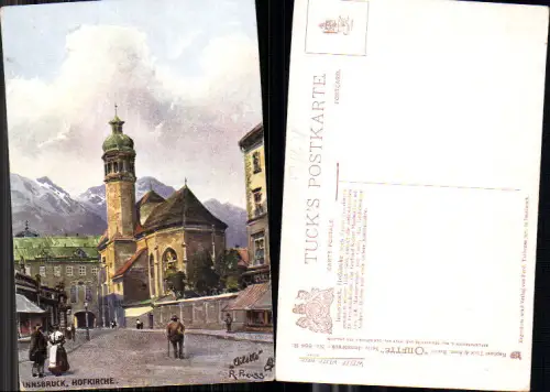 728678 Künstler AK R. Preuss Innsbruck Stadt Hofkirche pub Raphael Tuck Oilette 664 B