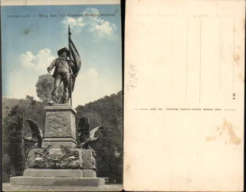 728680 Innsbruck Stadt Andreas Hofer Denkmal Berg Isel beschädigt